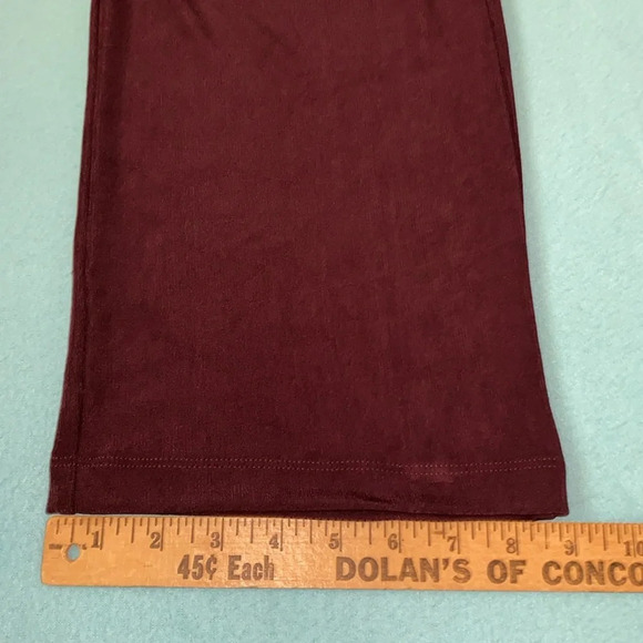 CHICO’S TRAVELERS pull on pant stretchy wrinkle free wine burgundy NEW size 8-10 - Picture 9 of 10